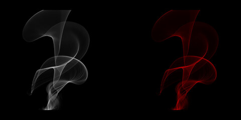 Ethereal wisps dance in monochrome elegance and fiery passion revealing the duality of abstract...