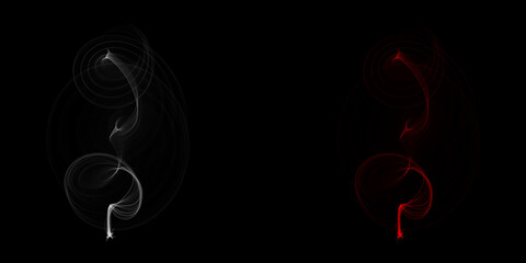 The Dance of Light and Shadow Ethereal strands entwine in a ballet of contrasting colors a surreal and captivating