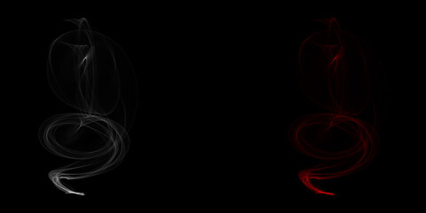 Ethereal dance of light and shadow in a surreal realm where two souls intertwine in an expressive ballet with a dark