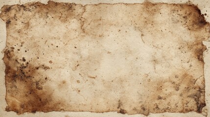 A weathered, textured piece of parchment with brown stains and an aged appearance, ideal for vintage designs or historical documents.