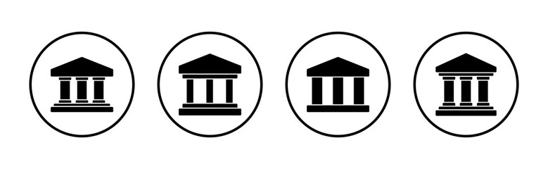 Bank icon vector. Bank sign and symbol, museum, university