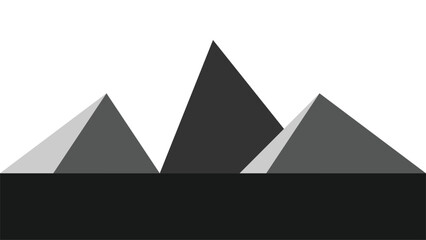 Simple Pyramids on White Background for Architectural Illustration