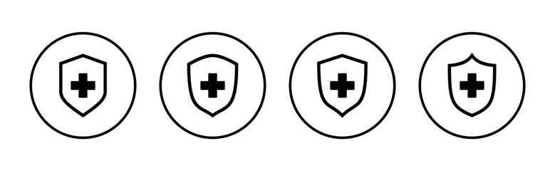 Health insurance icon vector. Insurance health document sign and symbol