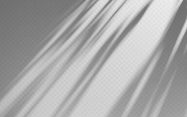 Obraz premium Rays light effect on a transparent background. Abstract shadow overlay on wall
