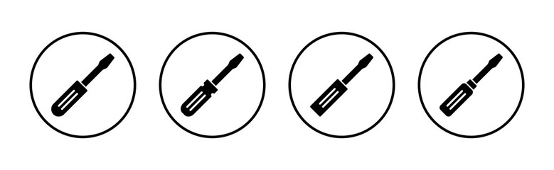 Screwdriver icon vector.tools sign and symbol