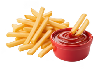 French Fries with Ketchup: Fast Food Snack