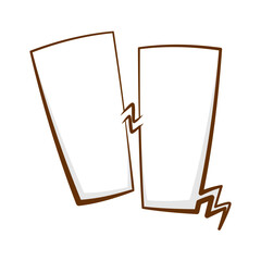 Comics book speech bubble, speech balloon or cartoon design element isolated on white background. Vector illustration