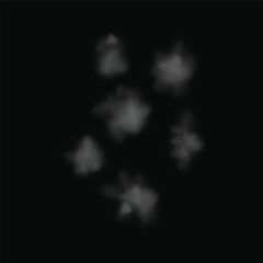 Texture of Gunshot Smoke Cloud Imposed on a Black Background, Creating an Atmosphere