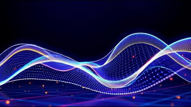 abstract blue wave background