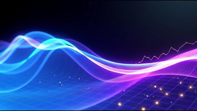 abstract blue wave background