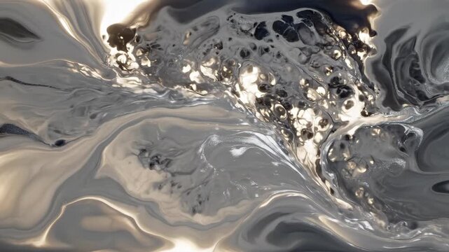 Fluid dynamics of light gray and white viscous materials with high reflectivity