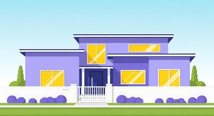 Modern house vector illustration design for real estate property and home architecture style