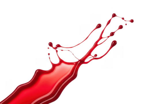 Dynamic Red Paint Splash: Abstract Graphic Element for Design, Decoration, and Artistic Visuals