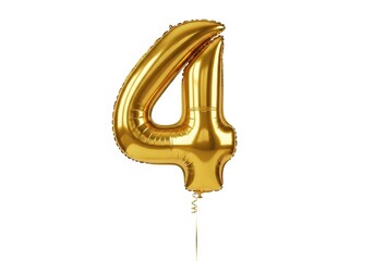 Numero Balão Dourado para Composição