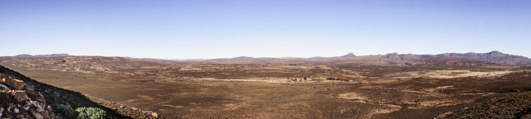 Wide Mountain Panorama over Rugged Semi-Arid Landscape