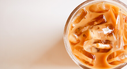 Close up of iced coffee