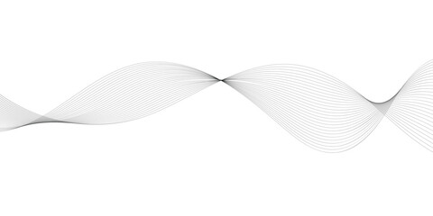 Modern isolated curved smooth background. Stripes curved blended background. Abstract wavy black thin background. thin wavy background. EPS 10. 