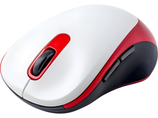 wireless computer mouse isolated on transparent background. Perfect for technology, office, and device design concepts.