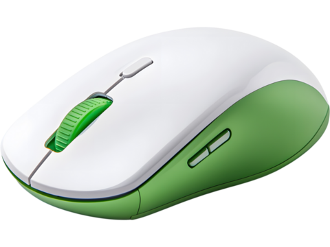 wireless computer mouse isolated on transparent background. Perfect for technology, office, and device design concepts.