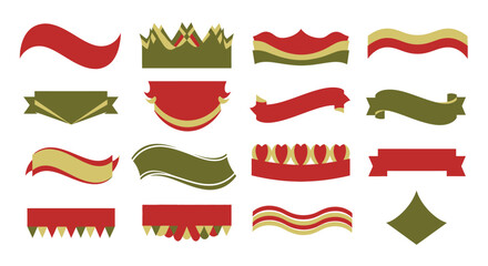 Elegant banners and ribbons graphic elements collection for designers