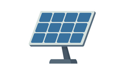 Solar Panel Illustration Isolated on White Background