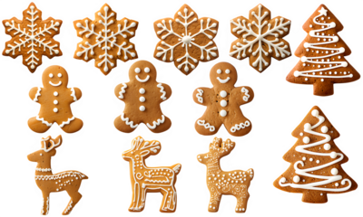 Gingerbread Holiday Cookie Designs.