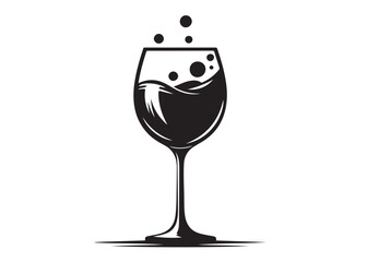 wine glass logo silhouette vector, various wine glasses silhouette vector illustration, wineglass or drink cocktails vector logo, wine drink glass logo silhouettes vector on white background