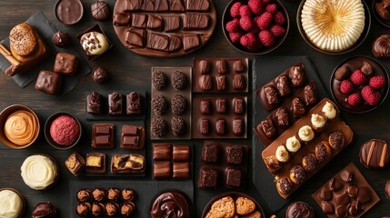 Assortment of gourmet chocolates