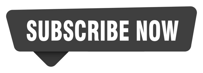 subscribe now black sign isolated on transpatent background. subscribe now sticker