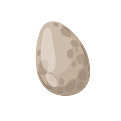 Single farm fresh speckled egg. Hand-drawn vector illustration in a rustic watercolor style, isolated for market flyers, recipe ingredients, and healthy food design elements.