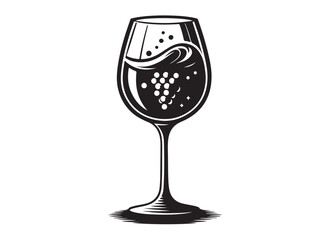 wine glass logo silhouette vector, various wine glasses silhouette vector illustration, wineglass or drink cocktails vector logo, wine drink glass logo silhouettes vector on white background