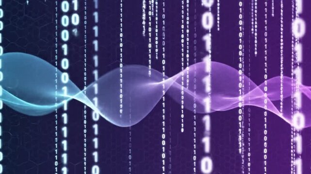 3230155 402 gradient technology background with soft waves and binary code stock photo 56828867 1