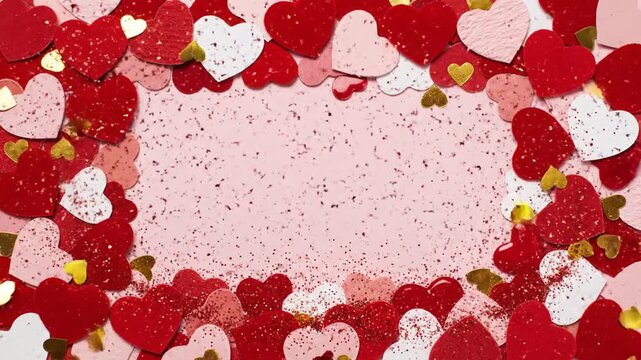 3230155 422 top view heart border on isolated pink background st valentines celebration concept for banner design sale social media blog cover thumbnail presentation linkedin 25264859 1