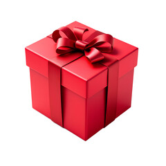 Obraz premium icon red gift box on white background