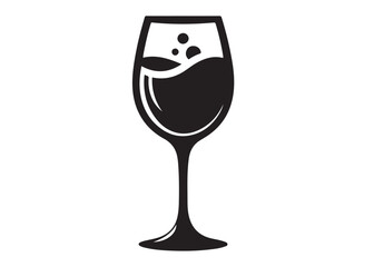 wine glass logo silhouette vector, various wine glasses silhouette vector illustration, wineglass or drink cocktails vector logo, wine drink glass logo silhouettes vector on white background