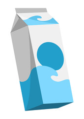 A beautifully crafted pixel art illustration showcasing a carton of milk