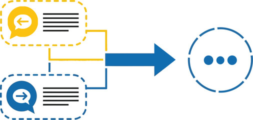 Data flow diagram showing information processing and analysis editable vector