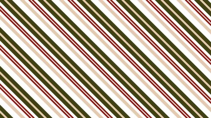Christmas Seamless animated diagonal striped background in red white and olive colors festive moving pattern holiday abstract motion backdrop perfect for Christmas design decoration presentation - Powered by Adobe