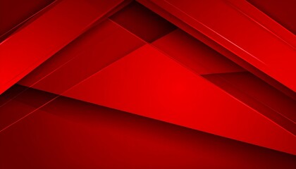 Abstract Red Geometric Background with Overlapping Shapes.