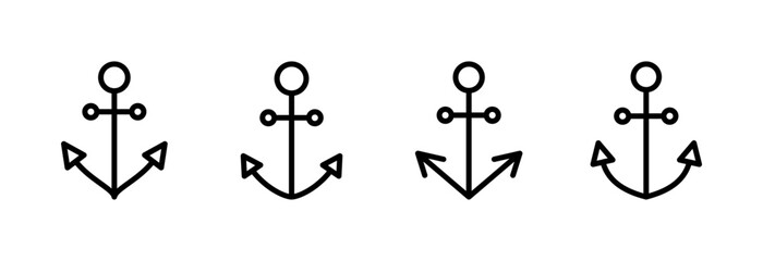 Anchor icon vector illustration. Anchor sign and symbol. Anchor marine icon.