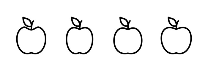 Apple icon vector illustration. Apple sign and symbols for web design.