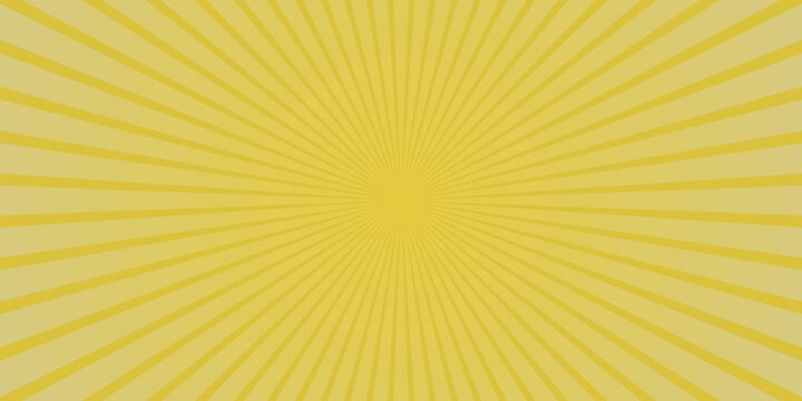 Bright Yellow Sunburst Rays Background with Fading Gradient and Radial Lines for Graphic Design Projects