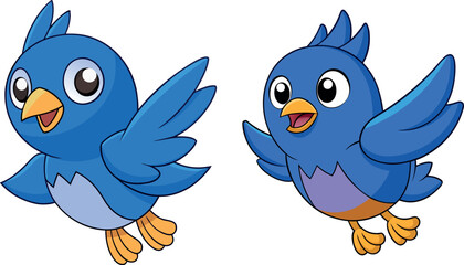 blue bird cartoon, cute bird vector, wildlife bird illustration, forest bird artwork, adorable flying bird drawing, colorful bird character, kids nature animal, friendly bird poster, cartoon pet desig