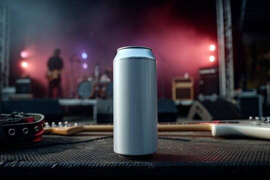 energy drink beer metallic can mockup
