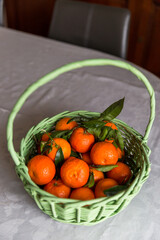oranges in a basket