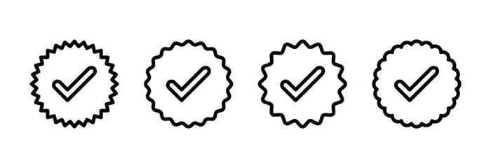 verified icon vector illustration. verification check mark. approved sign and symbol