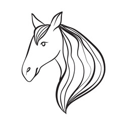 This artwork features a detailed drawing of a horse's head, showcasing its expressive eye and flowing mane, perfect for creative projects and educational purposes.