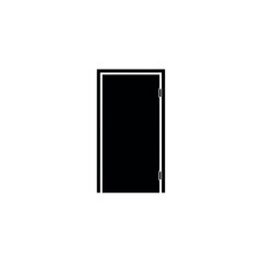Simple Door Icon Silhouette