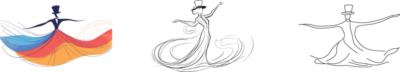 In a modern and minimalist approach, the drawing shows a continuous line representation of a perfume bottle, with a finger pushing the spray to release the perfume's aroma