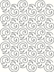 Hand-Drawn Doodle Floral Seamless Pattern in Botanical Line Art Style Vector